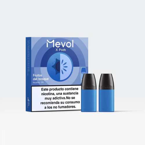 Mevol X Pod frutos del bosque 3% paquete de 2 pods (1200 Puffs)