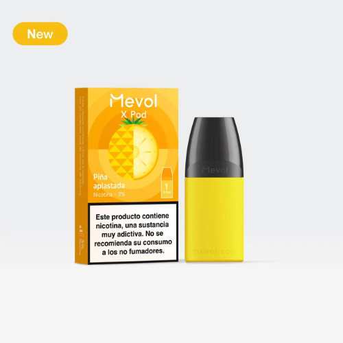 Mevol X Pod piña aplastada 3% - Paquete individual (600 Puffs)
