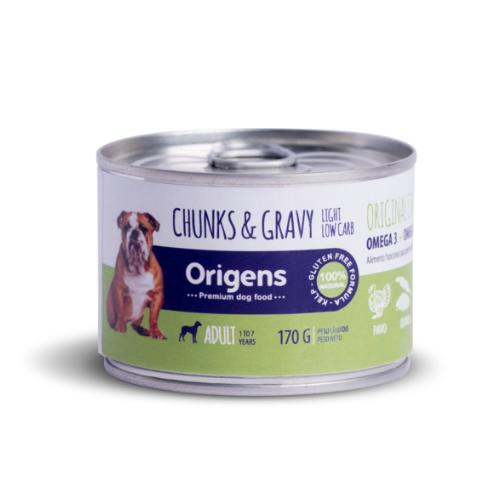 Trocitos de res y pavo con vegetales en salsa 170 gr - Adulto sobrepeso